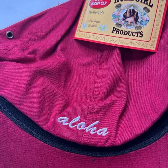 NWT Hula Girl Cigars Hawaii Red Baseball Hat Secret Pocket Cap - Picture 5 of 8